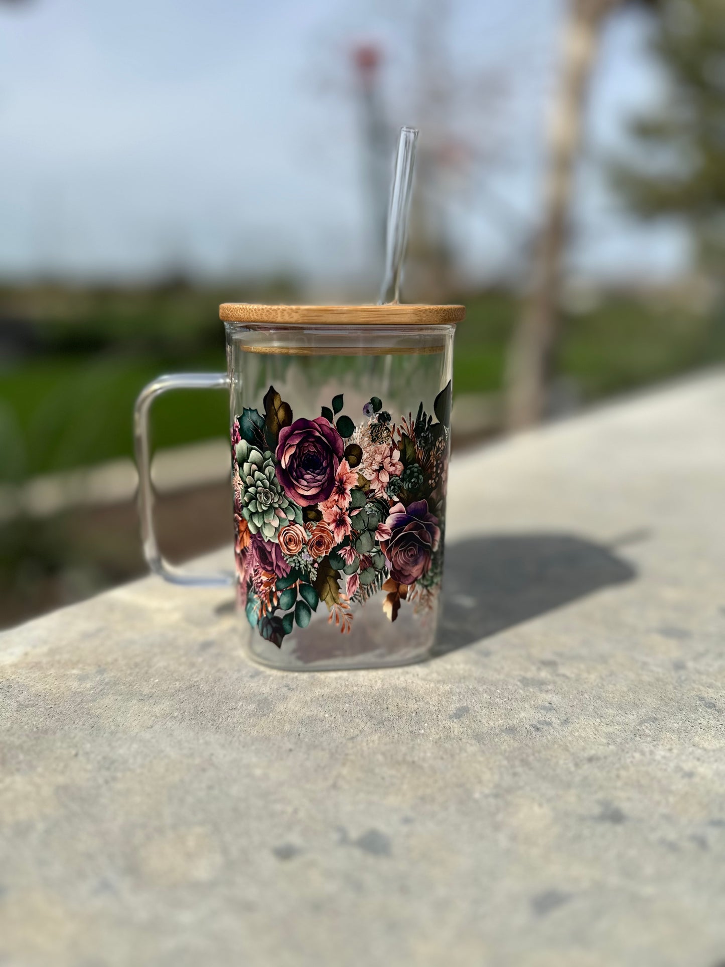 20oz Square Glass Can