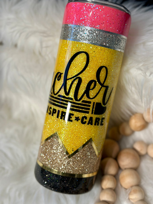 Teacher Pencil Tumbler