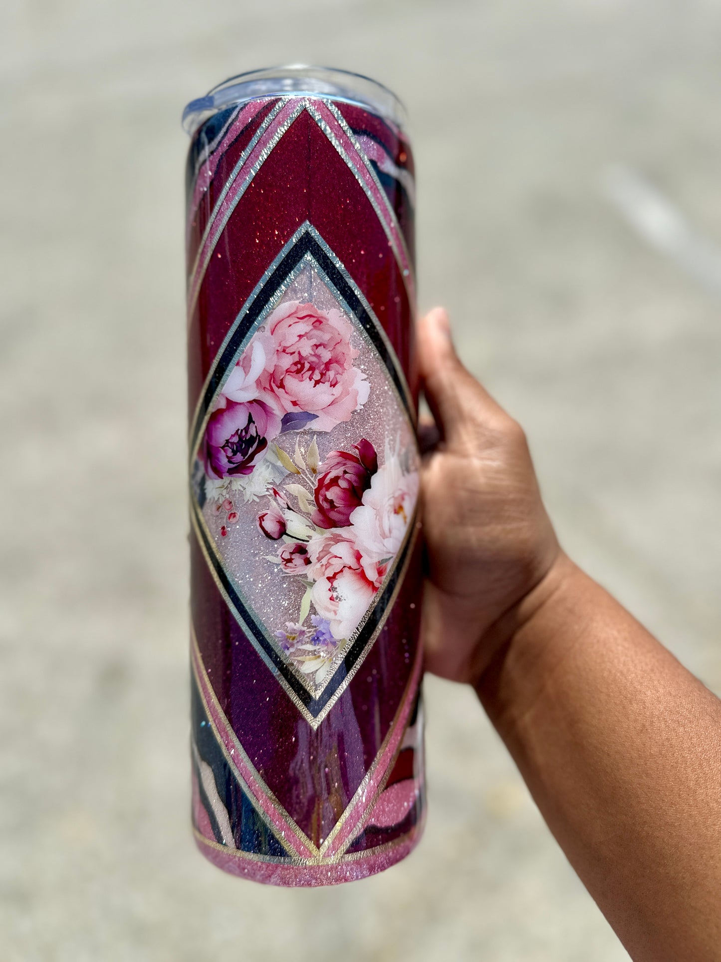 30oz Floral Geode