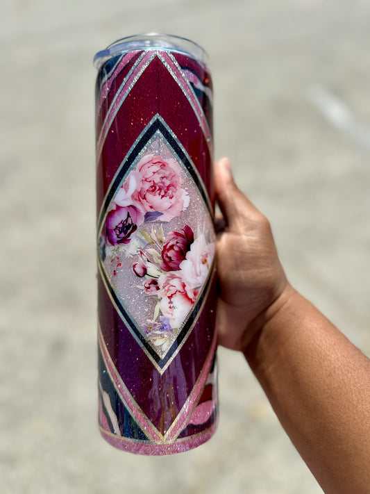 30oz Floral Geode