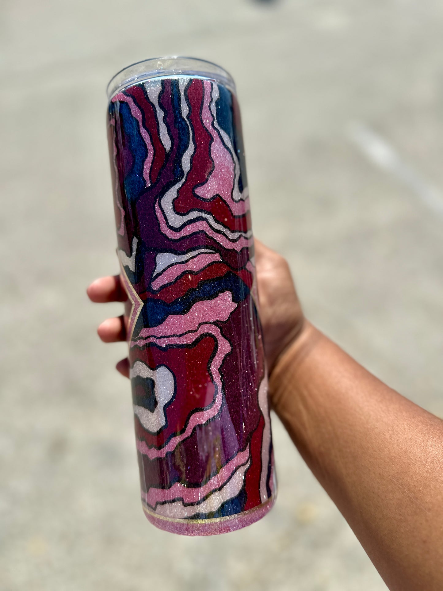 30oz Floral Geode