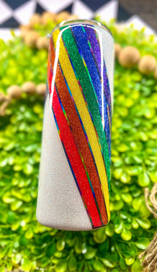 24oz Pride stripes