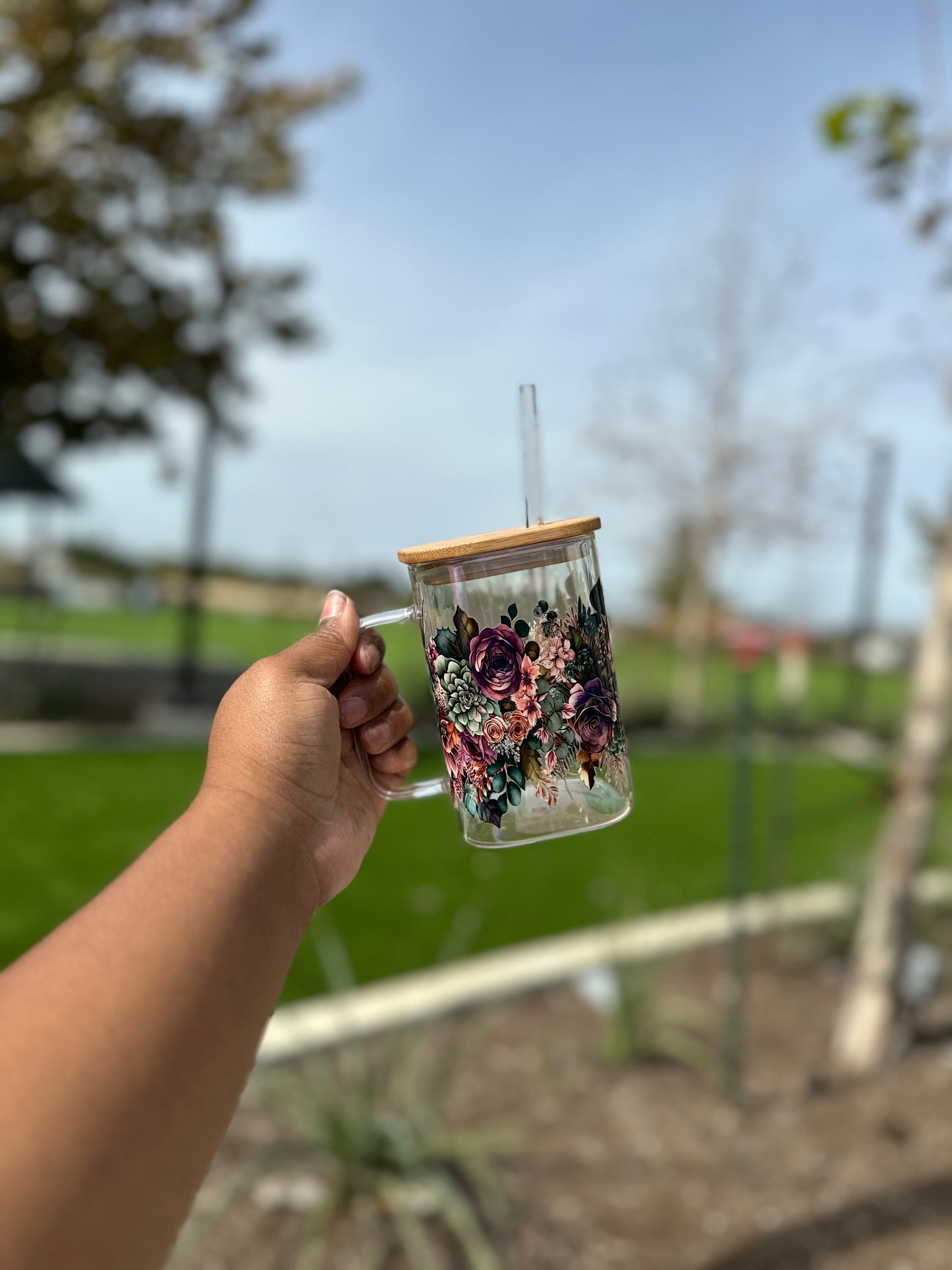 20oz Square Glass Can
