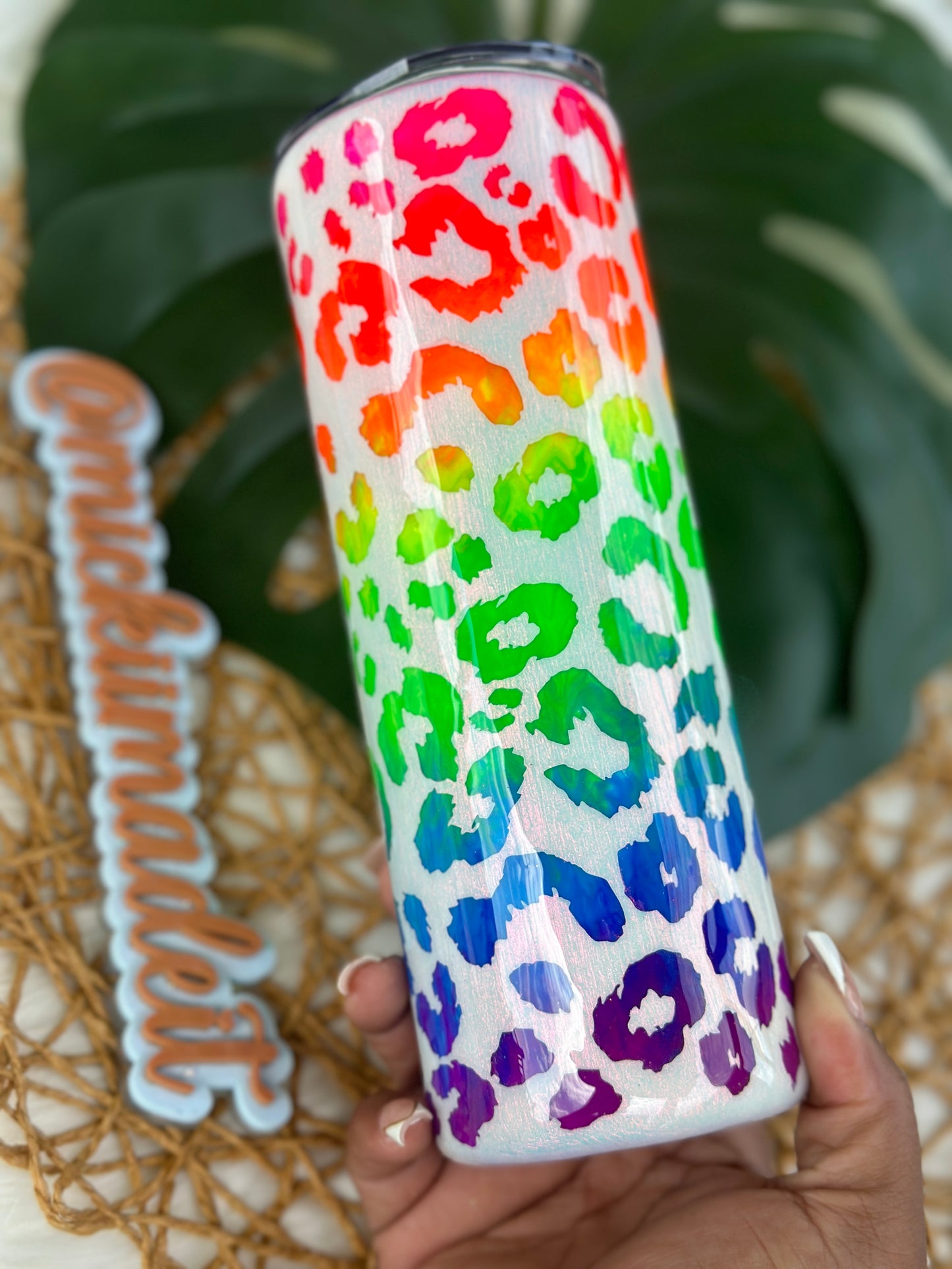 Rainbow Leopard Tumbler