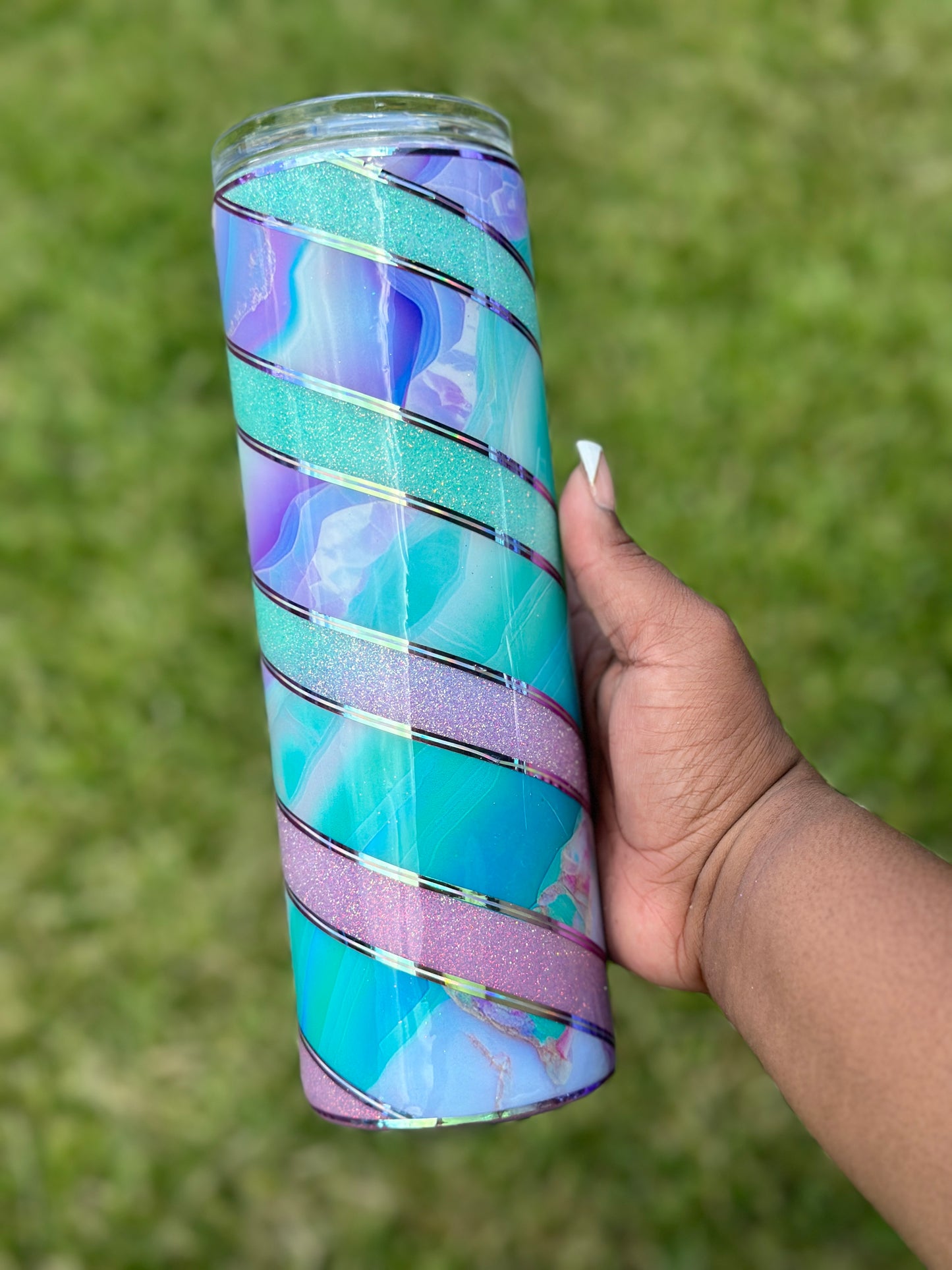 30oz Geode Barber Pole
