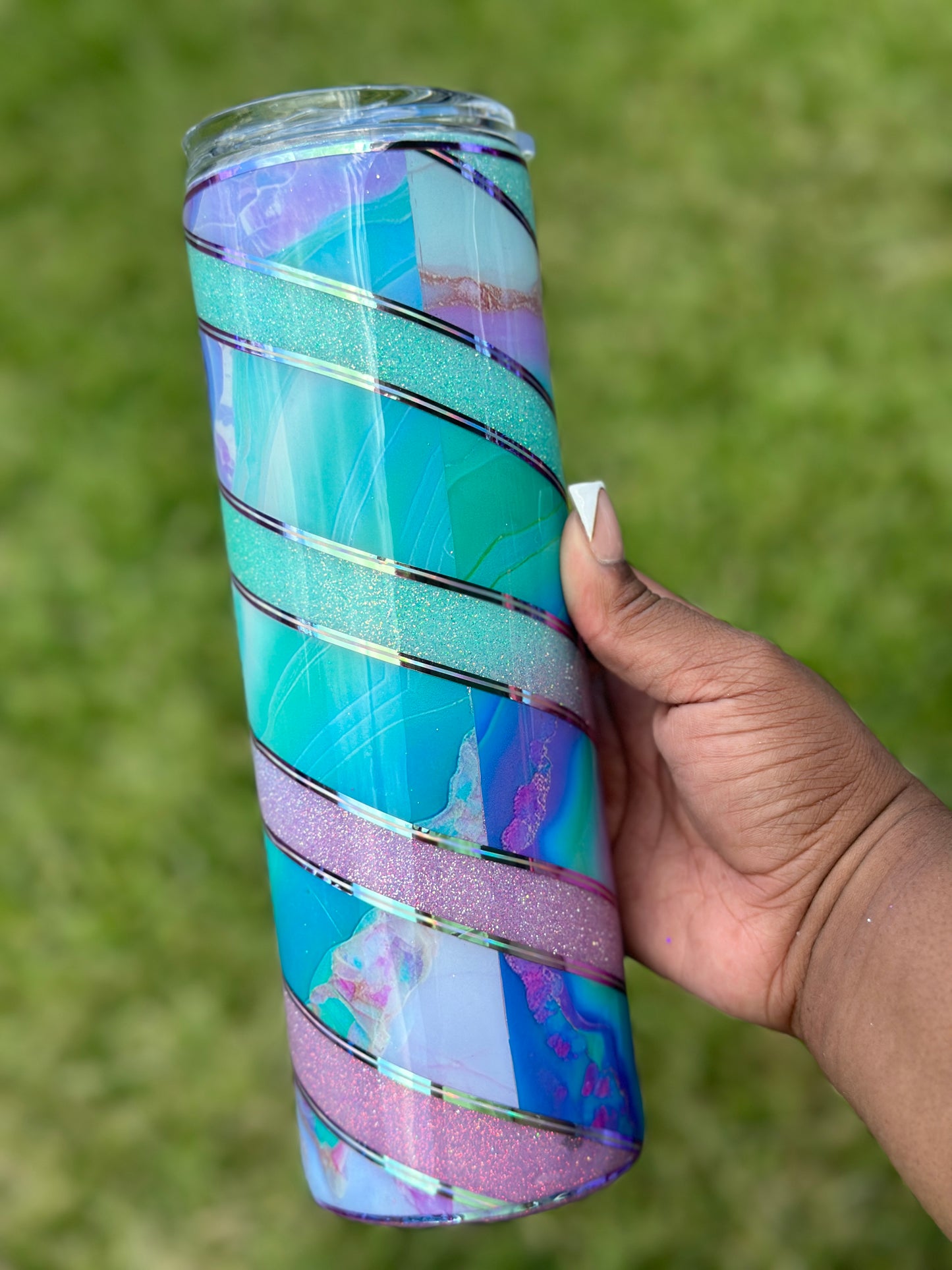 30oz Geode Barber Pole