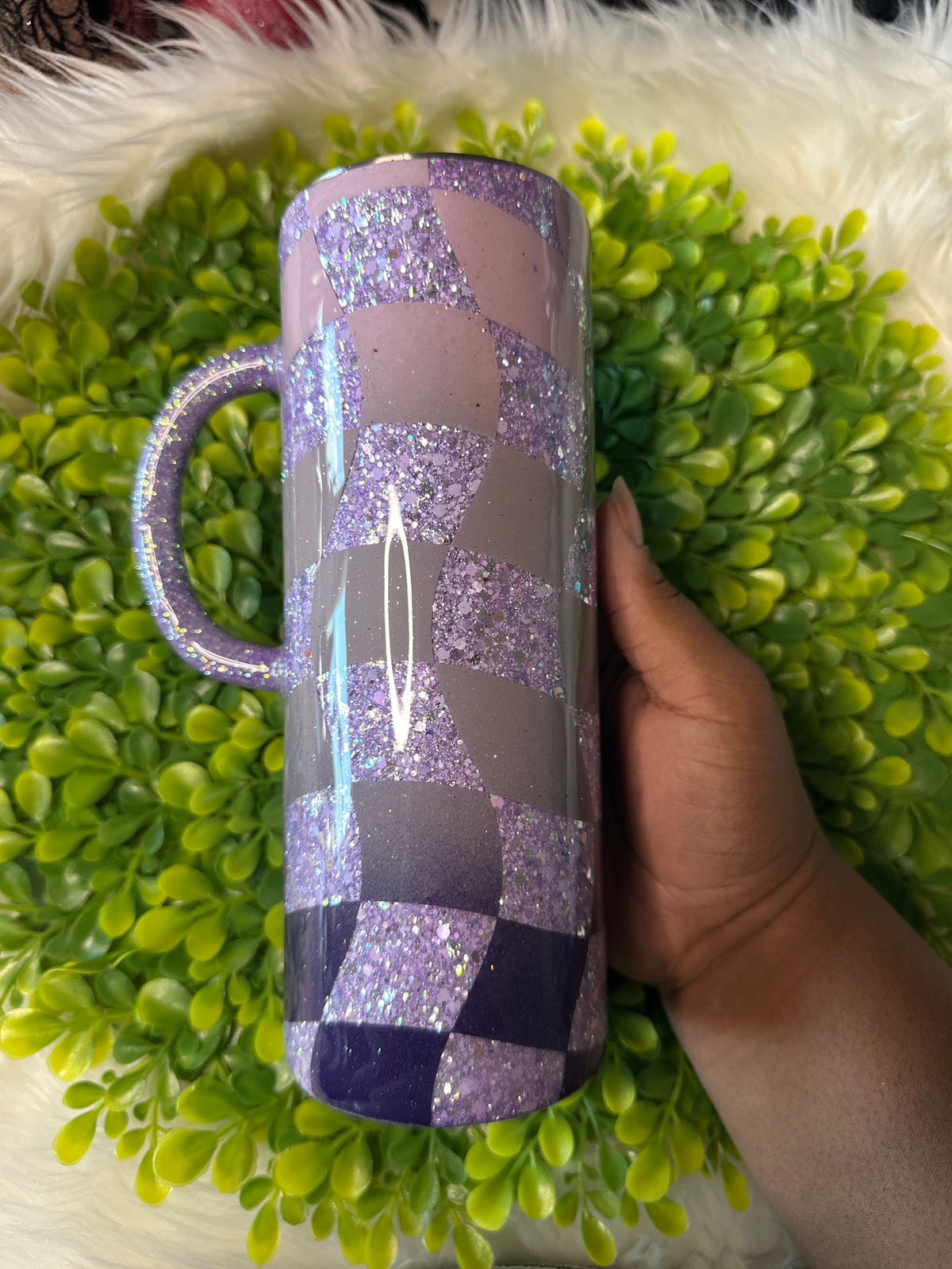 20. 24oz wavy checker